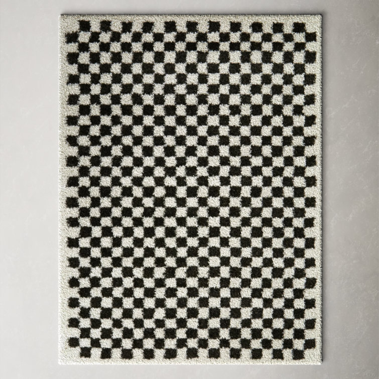 All sale modern checkered rug open to offers